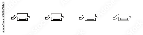Exhaust pipe icons. premium symbol. Vector sign icon logo template.
