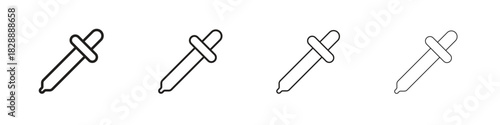 Eye dropper icons. premium symbol. Vector sign icon logo template.