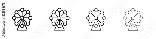 Ferris wheel icons. premium symbol. Vector sign icon logo template.