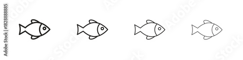 Fish icons. premium symbol. Vector sign icon logo template.