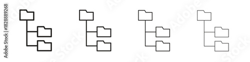 Folder tree icons. premium symbol. Vector sign icon logo template.