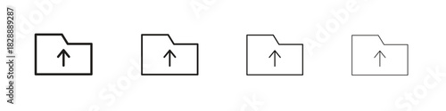 Folder upload icons. premium symbol. Vector sign icon logo template.