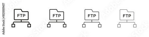 FTP icons. premium symbol. Vector sign icon logo template.