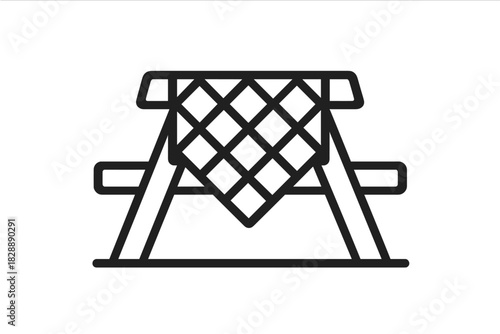 Picnic table with checkered blanket for outdoor dining and leisure activities