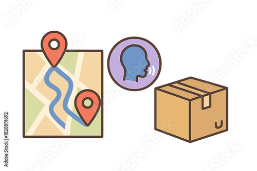 Voice command delivery tracking, package shipping logistics, and GPS navigation system