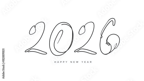 Clean and modern 2026 New Year with minimalist layouts and gradients, perfect for holiday greetings or seasonal branding