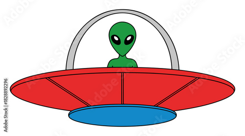 ufo alien flying saucer icon design