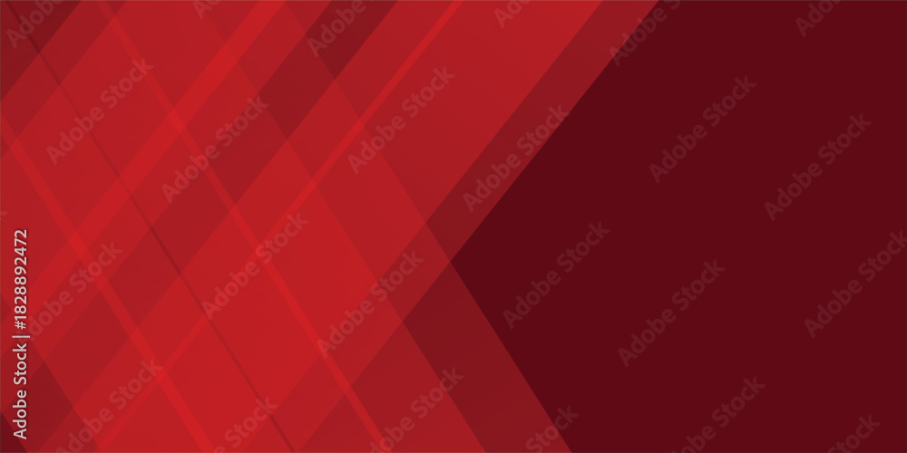 Fototapeta premium Abstract banner background colorful bright red gradation slash.