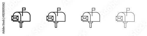 Mailbox icons. premium symbol. Vector sign icon logo template.