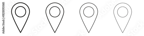 Map marker icons. premium symbol. Vector sign icon logo template.