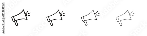 Megaphone icons. premium symbol. Vector sign icon logo template.
