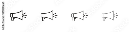 Megaphone icons. premium symbol. Vector sign icon logo template.