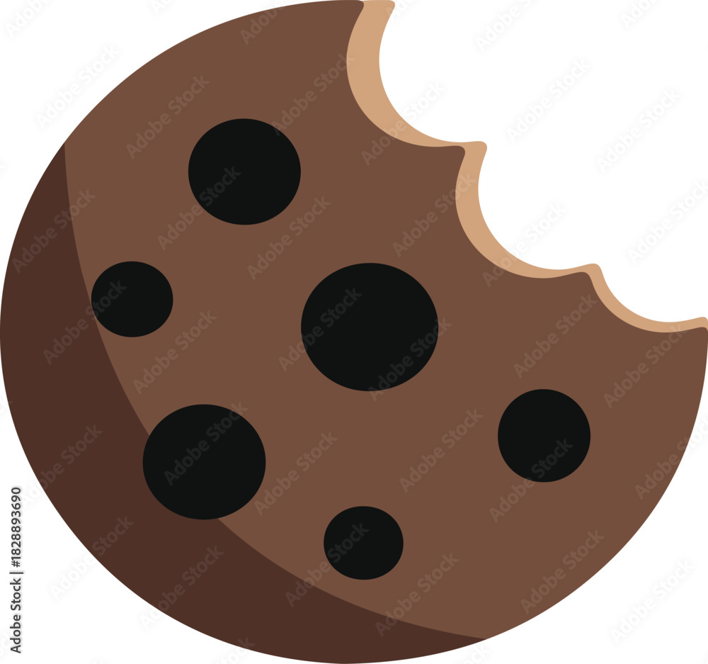 Fototapeta premium Vector illustration of a cookies isolated on transparent background