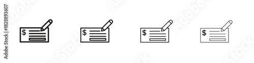 Money check icons. premium symbol. Vector sign icon logo template.