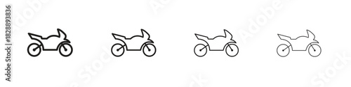 Motorcycle icons. premium symbol. Vector sign icon logo template.