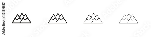 Mountains icons. premium symbol. Vector sign icon logo template.