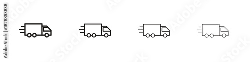 Moving truck icons. premium symbol. Vector sign icon logo template.