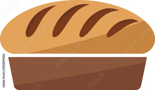 Vector illustration of bread isolated on transparent background