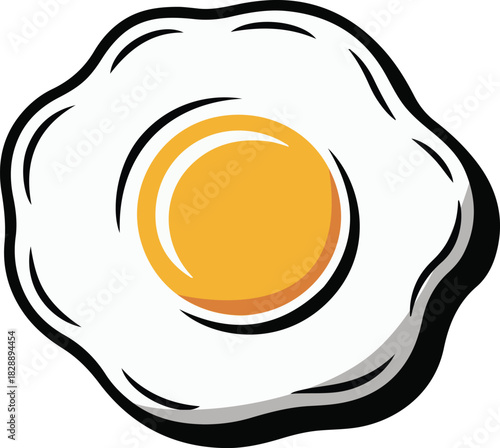 Fried egg vector illustration isolated on transparent background