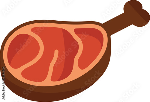 Vector illustration of a beef steak isolated on transparent background