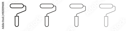 Paint roller icons. premium symbol. Vector sign icon logo template.