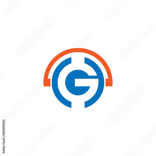 Abstract Circle G Logo with Headset Concept