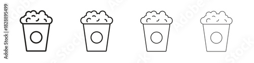 Popcorn icons. premium symbol. Vector sign icon logo template.