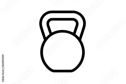 Essential equipment for strength training and physical fitness routines using a kettlebell weight