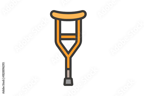 Simple medical crutch for mobility assistance and injury recovery equipment