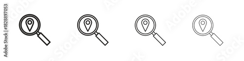 Search Location icons. premium symbol. Vector sign icon logo template.
