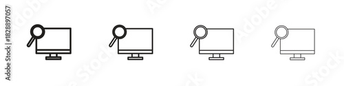 Search online icons. premium symbol. Vector sign icon logo template.