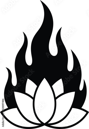 vector illustration of a burning flame