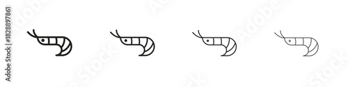 Shrimp icons. premium symbol. Vector sign icon logo template.