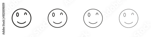 Smile wink icons. premium symbol. Vector sign icon logo template.