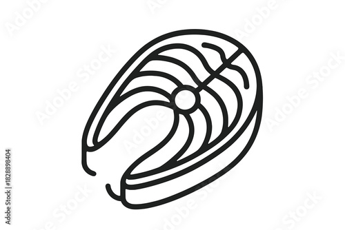 Raw salmon fillet or fish steak ready for cooking