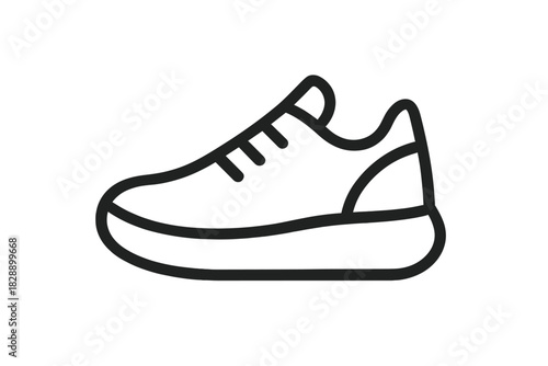 Single athletic sneaker or running shoe representing fitness and sports