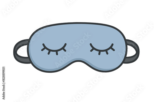 Light blue sleep mask accessory for comfortable rest and relaxation