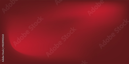 Dark red wave background with mesh gradient effect. Vector illustration