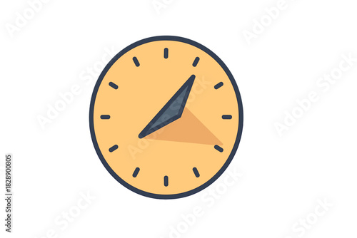 Simple clock face icon symbolizing time passage, deadline, or scheduled time change
