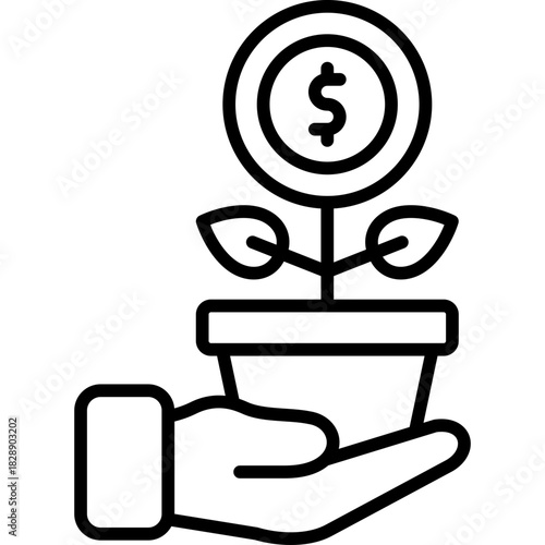 Investing outline icon