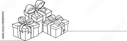 gift box outline design vector