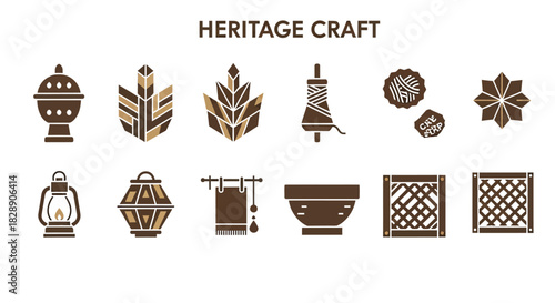 Heritage Craft Collection with Traditional Art and Cultural Symbols.