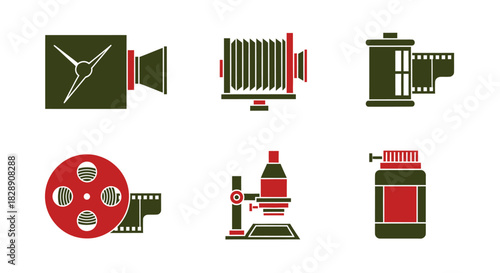 Vintage Photography and Cinematography Equipment Collection.