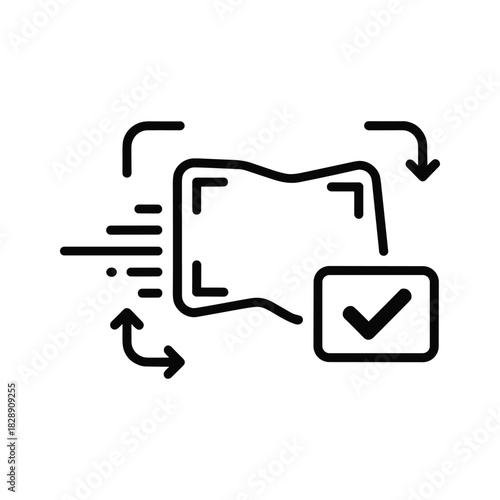 Fast image stabilization and quality check icon concept