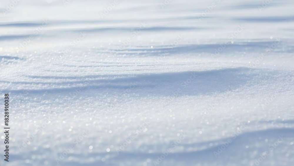 Obraz premium Beautiful winter scene with soft, powdery snow glistening in sunlight, perfect for holiday backgrounds and seasonal promotions