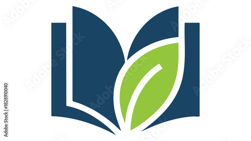 Eco-friendly education book icon