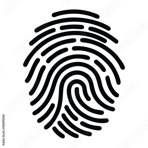 Detailed Fingerprint Illustration A Unique Identification Mark 