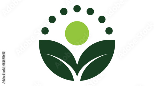 Green energy eco life icon logo