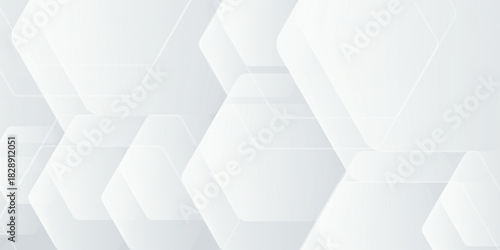 White background abstract art vector illustration with hexagon shape