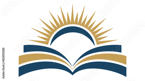 Book sun education knowledge logo